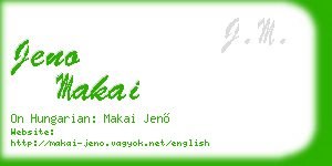 jeno makai business card